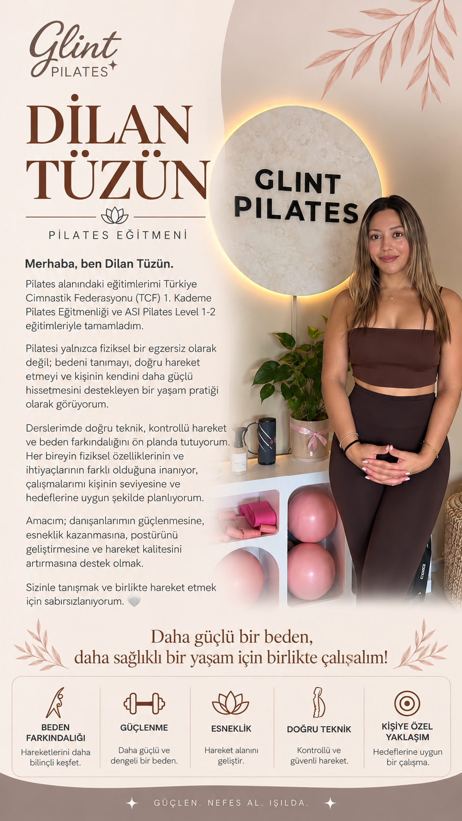 Dilan Tüzün – Glint Pilates Eğitmeni