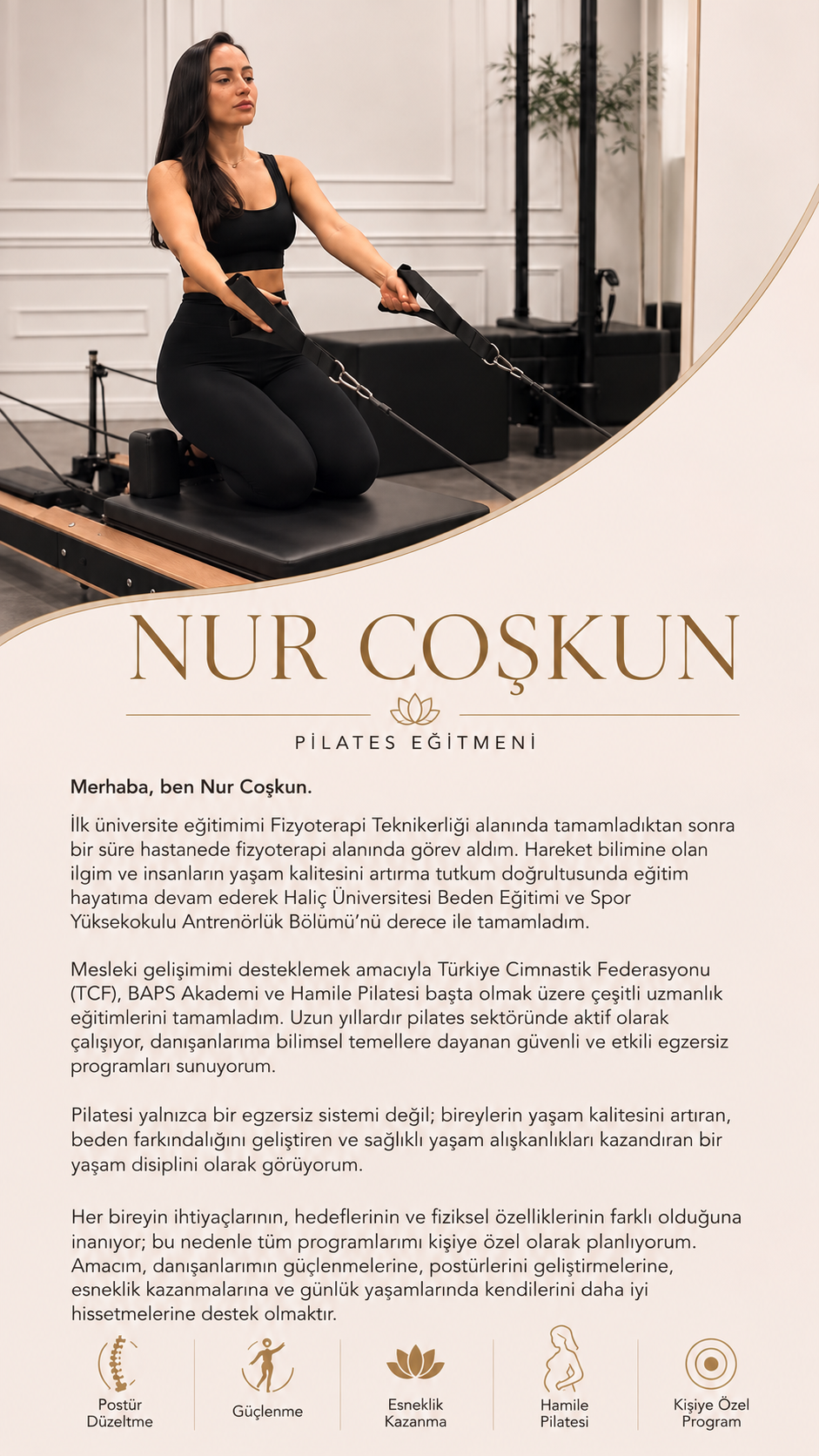 Nur Coşkun – Glint Pilates Eğitmeni
